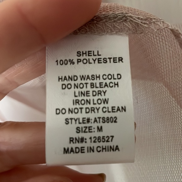 Mauve feminine mesh top - Picture 5 of 6